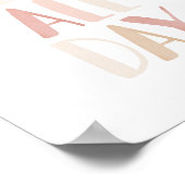 Bekijk de hele dag roze neutrale Girls Room Decor Poster (Hoek)