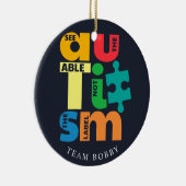 Bekijk de kerstdagen van de campagne 'Able Autism  Keramisch Ornament (Rechts)