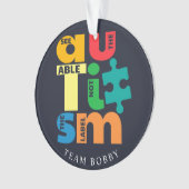 Bekijk de kerstdagen van de campagne 'Able Autism  Ornament (voorkant)