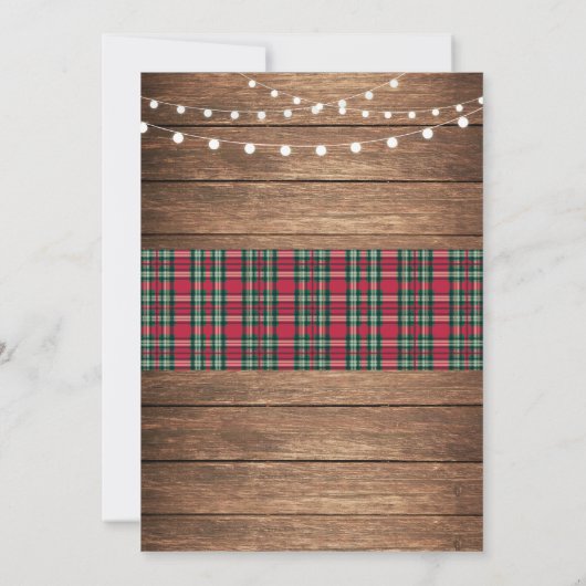 Bekijk de kerstkerst van de Bar Rustic Couple Kaart (Achterkant)