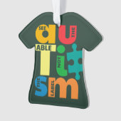 Bekijk de kerstmis van het niet-label Autisme Ornament (voorkant)