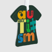 Bekijk de kerstmis van het niet-label Autisme Ornament (voorkant)