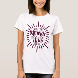 Bekijk de Motivatie ritssluiting van de sterren T-shirt