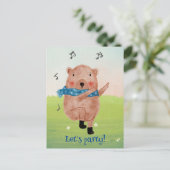 Bekijk de muziek, luister naar de dans briefkaart (Staand voorkant)