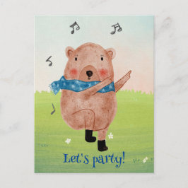 Bekijk de muziek, luister naar de dans briefkaart