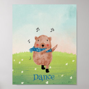 Bekijk de muziek, luister naar de dans poster