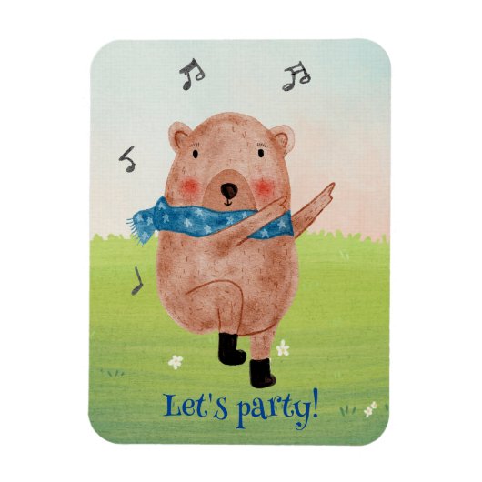 Bekijk de muziek, luister naar het dansbriefkaart magneet (Verticaal)