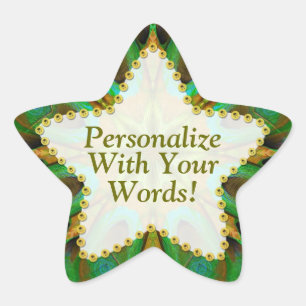 Bekijk de Natuur Green Star-Sticker Ster Sticker