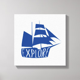 Bekijk de neursery Art in de zweefboot Canvas Afdruk