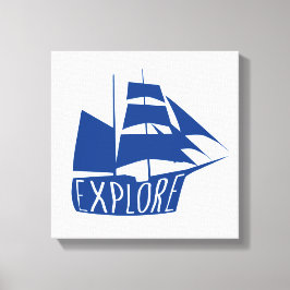 Bekijk de neursery Art in de zweefboot Canvas Afdruk