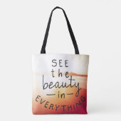 Bekijk de schoonheid in alles tote bag (Achterkant)