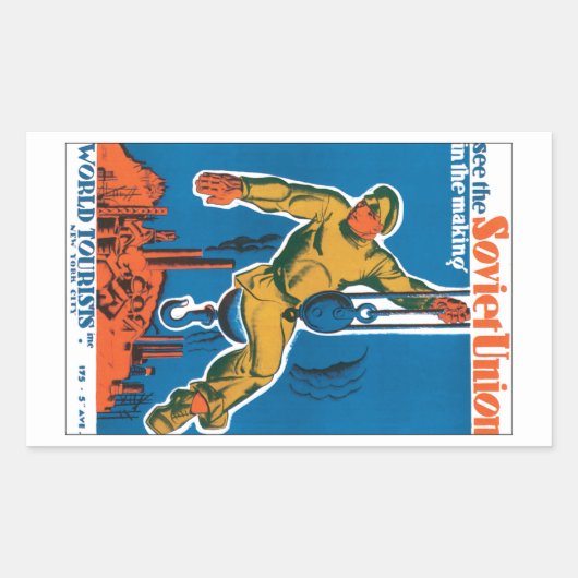 Bekijk de Sovjet-Unie in het teken van de making Rechthoekige Sticker (Voorkant)