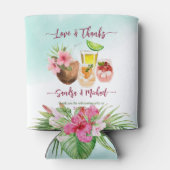 Bekijk de staaf tropische zomerparen blikjeskoeler (Achterkant)