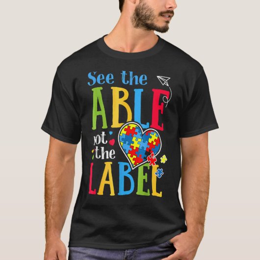Bekijk de tablet niet het label Autism Puzzle Love T-shirt (Voorkant)