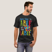 Bekijk de tablet niet het label Autism Puzzle Love T-shirt (Voorkant volledig)