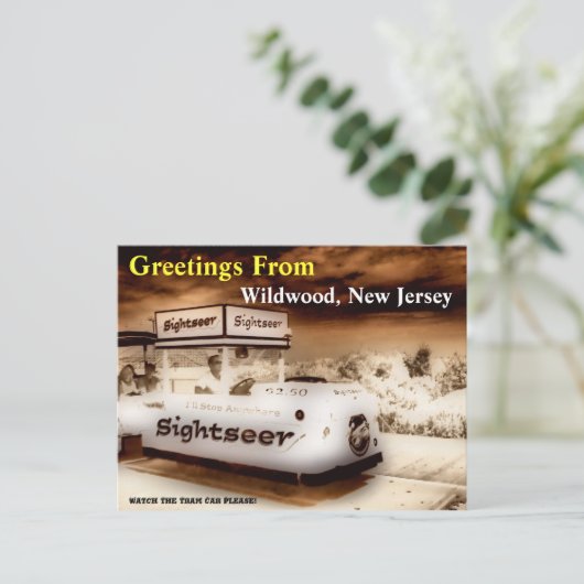 Bekijk de tramauto alstublieft briefkaart (Staand voorkant)