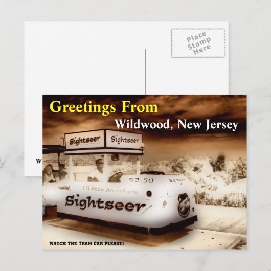 Bekijk de tramauto alstublieft briefkaart (Voorkant / Achterkant)