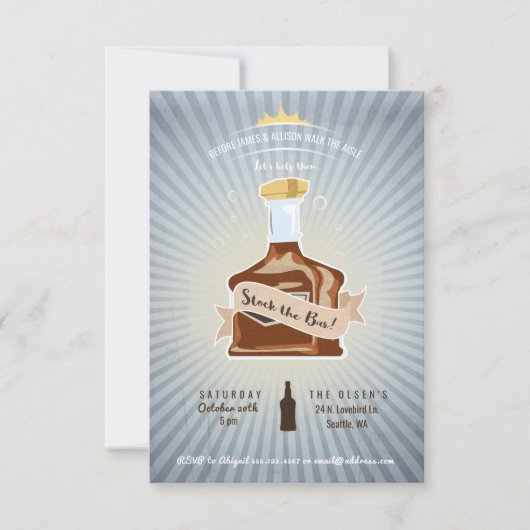 Bekijk de uitnodiging van de Bar Couple voor een w (Voorkant)