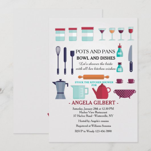 Bekijk de Uitnodiging voor de keuken (Voorkant / Achterkant)