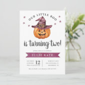 Bekijk de uitnodiging voor een Halloween Baby show (Staand voorkant)