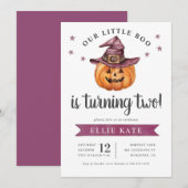 Bekijk de uitnodiging voor een Halloween Baby show (Voorkant / Achterkant)