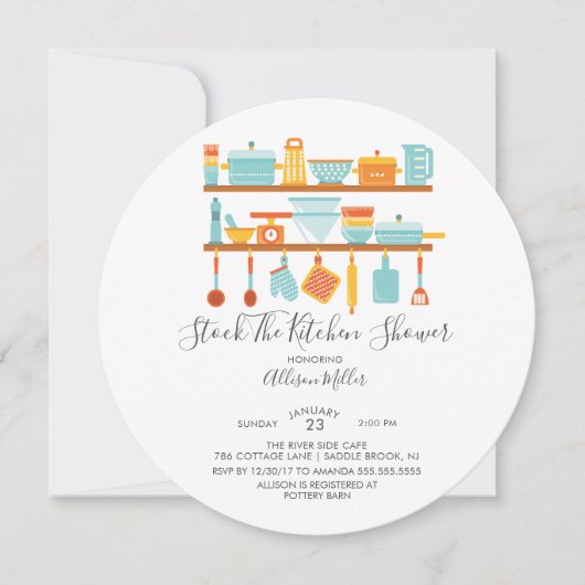 Bekijk de uitnodigingen voor de keukendouche (Voorkant)