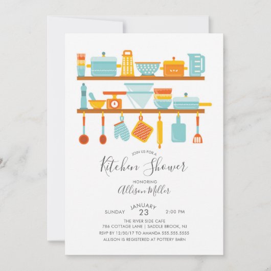 Bekijk de uitnodigingen voor de keukendouche (Voorkant)