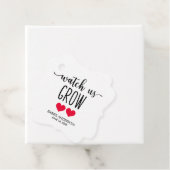 Bekijk de US Grow Plant Twin Baby shower Kraft Bedankjes Labels (In situ)