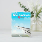 Bekijk de  vakantieafdruk van Amerika "vlieg vanda Briefkaart (Staand voorkant)