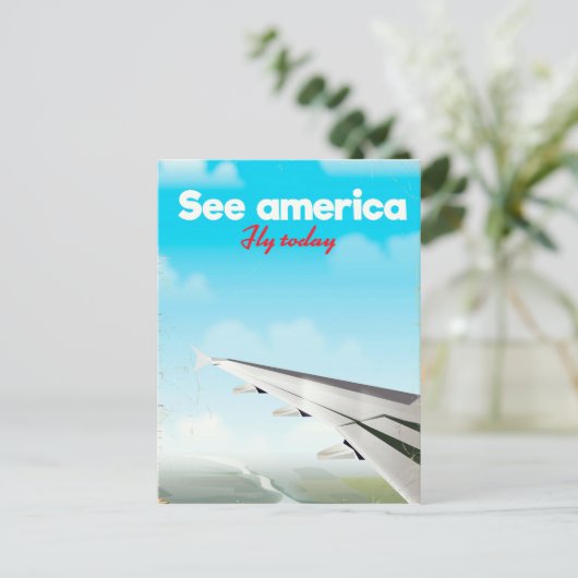 Bekijk de  vakantieafdruk van Amerika "vlieg vanda Briefkaart (Staand voorkant)