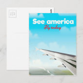 Bekijk de  vakantieafdruk van Amerika "vlieg vanda Briefkaart (Voorkant / Achterkant)