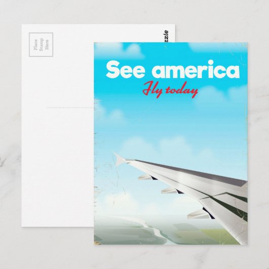 Bekijk de vakantieafdruk van Amerika "vlieg vanda Briefkaart (Voorkant / Achterkant)