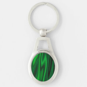 Bekijk de vloeiende 0f Emerald Green Satin Fabric Sleutelhanger