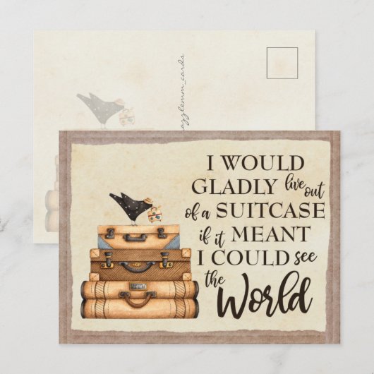 Bekijk de wereld briefkaart (Voorkant / Achterkant)