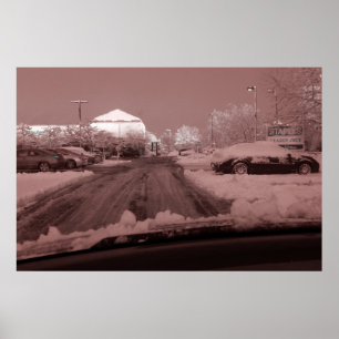 Bekijk de wereld door een roos kleurige bril poster