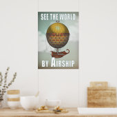 Bekijk de wereld door het vliegveld Nautisme Steam Poster (Keuken)