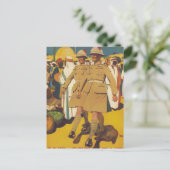 Bekijk de wereld en ontvang geld voor het Poster_P Briefkaart (Staand voorkant)