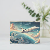 Bekijk de wereld in stijl briefkaart (Staand voorkant)