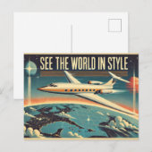 Bekijk de wereld in stijl briefkaart (Voorkant / Achterkant)