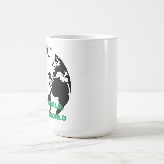 Bekijk de wereld Red de wereld Fietsen Wandelen Koffiemok (Center)