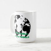 Bekijk de wereld Red de wereld Fietsen Wandelen Koffiemok (Voorkant links)