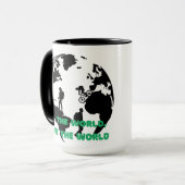 Bekijk de wereld Red de wereld Fietsen Wandelen Mok (Voorkant links)