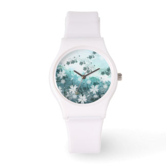Bekijk de witte blauwe grijze maaltijd horloge