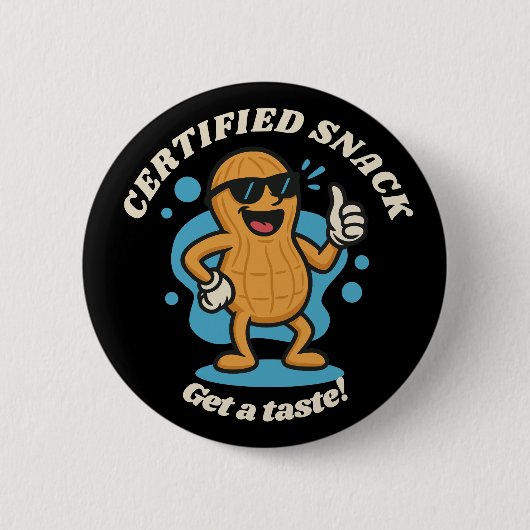 Bekijk deze noot: Gecertificeerde Snack Ronde Button 5,7 Cm (Voorkant)