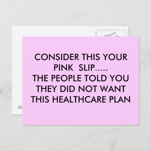 BEKIJK DIT UW PINKSLIP.....DE MENSEN OM... BRIEFKAART (Voorkant / Achterkant)