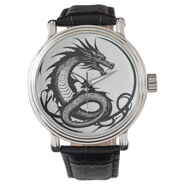 Bekijk Dragon Design. Horloge (Voorkant)