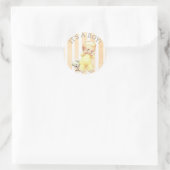 Bekijk een  Baby shower van een Boo Baby Yellow Ronde Sticker (Tas)