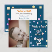 Bekijk een boe die 2 Baby verjaardag is | Bedankkaart (Voorkant / Achterkant)