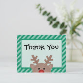 Bekijk een boekenrendiervakantie Dank u Briefkaart (Staand voorkant)