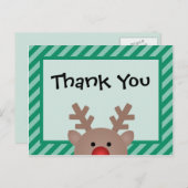 Bekijk een boekenrendiervakantie Dank u Briefkaart (Voorkant / Achterkant)